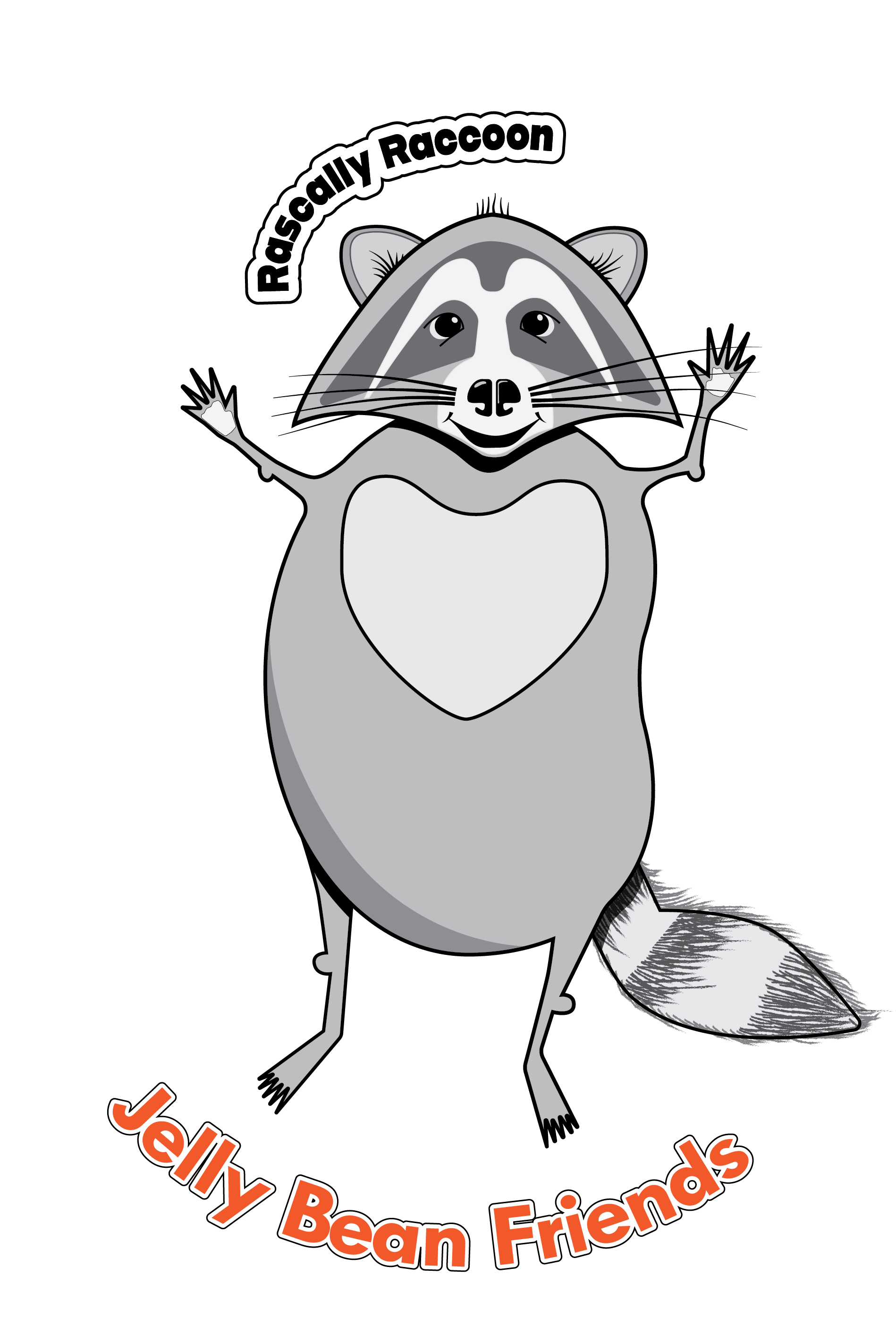 This is a Jelly Bean Friend - Rascally Raccoon