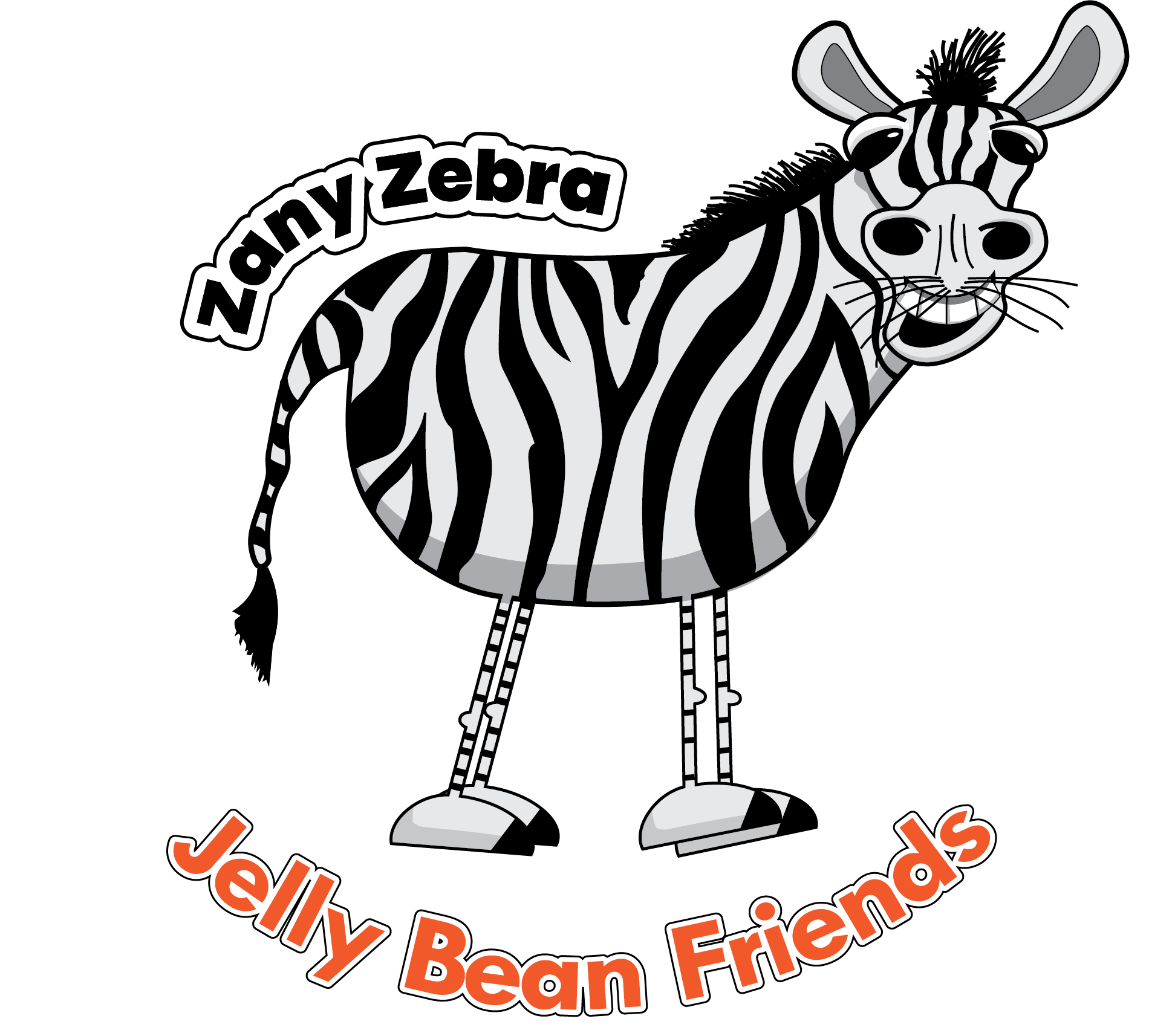 This is a Jelly Bean Friend - Zany Zebra